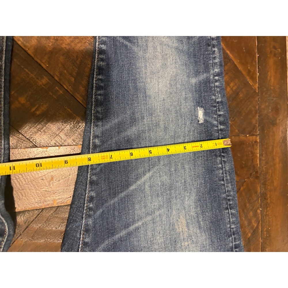 American Eagle Airflex+ Temp Tech Slim Jeans Dark Wash Distressed Mens 31x29 - Picture 8 of 10